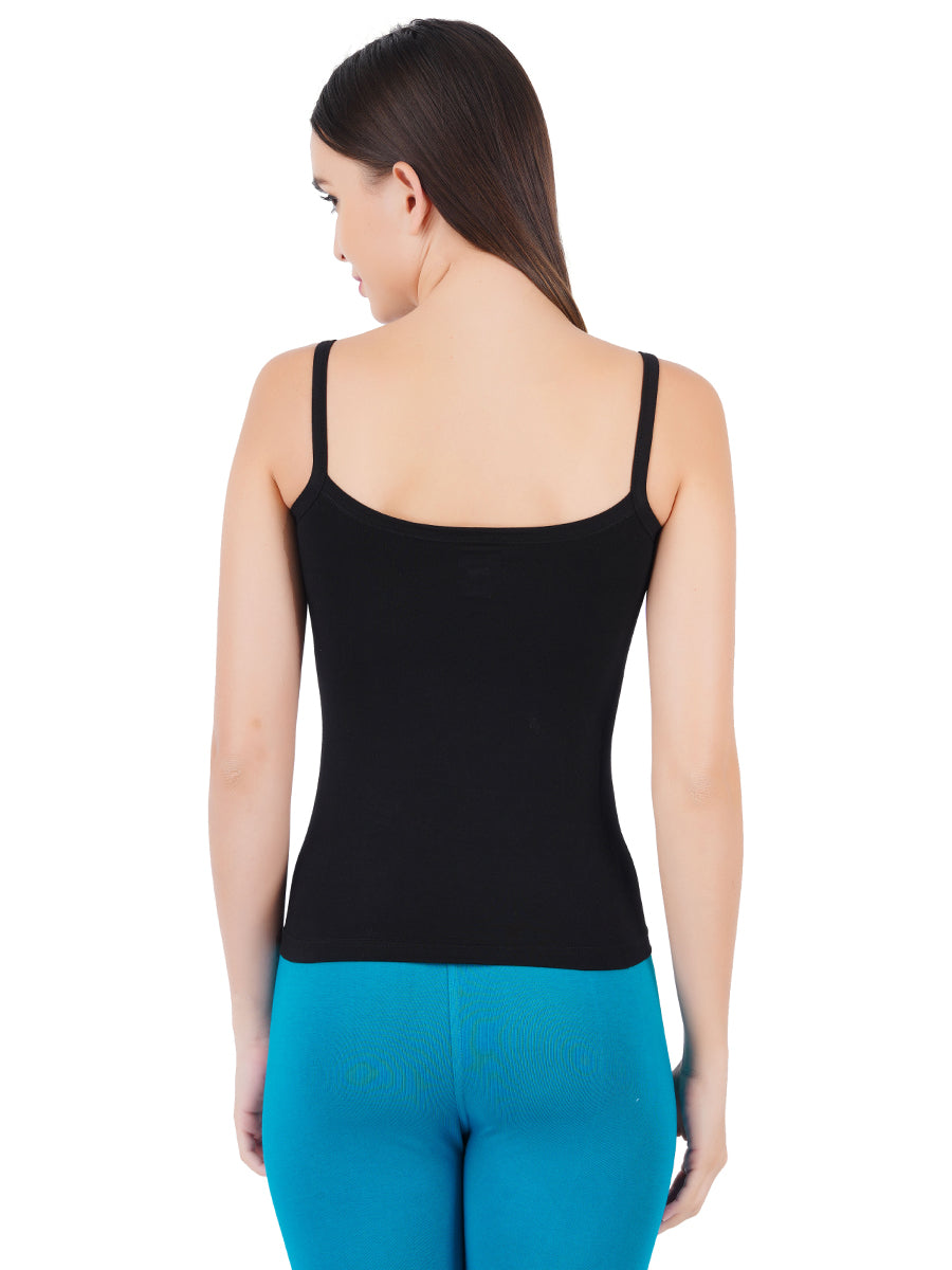 Womens Black Camisole Cheers (2 PCs Pack)-Back view