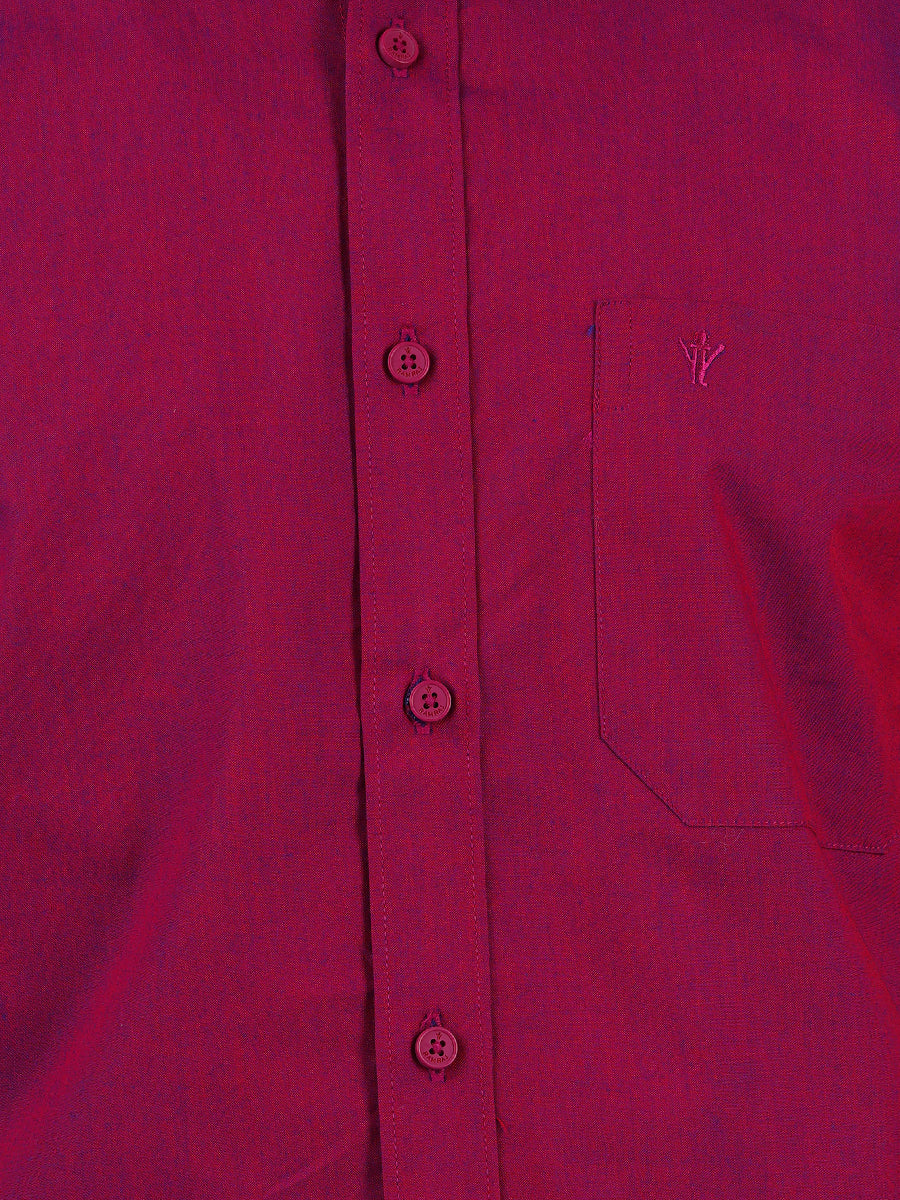 Mens Premium Cotton Formal Shirt Half Sleeves Purple G111-Zoom view